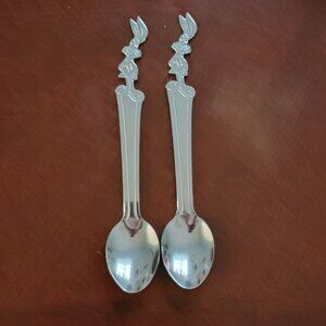 Vintage Nestle Collectible Silver-Plated Spoons Set Of 2